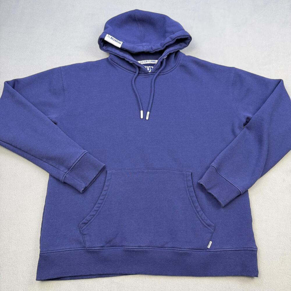 Dixxon Flannel Co Hoodie Mens Medium Blue Fleece Kangaroo Pocket Pullover Logo